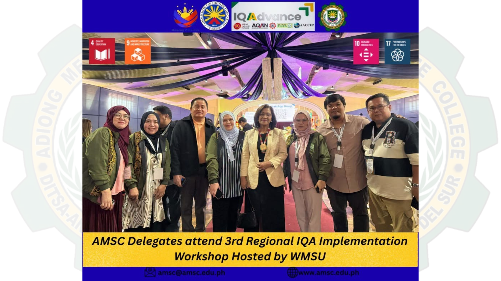 AMSC Delegates attend 3rd Regional IQA Implementation Workshop Hosted by WMSU